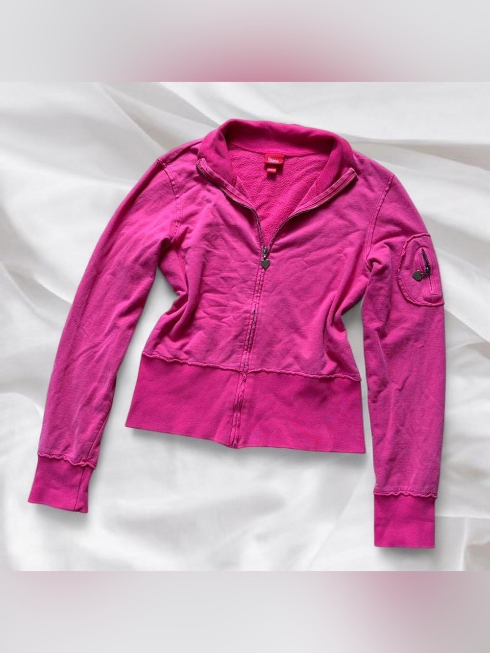 Y2K Pink Zip Up Sweatshirt